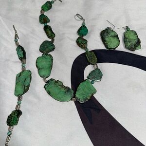 Green Stone Jewelry Set